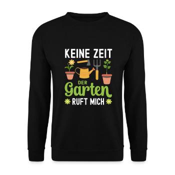 Gärtnerin Gärtner Kleingärtner Gartenarbeit Spruch - Unisex Pullover - Schwarz - Vorne - Alina (178cm) & Michal (187cm)