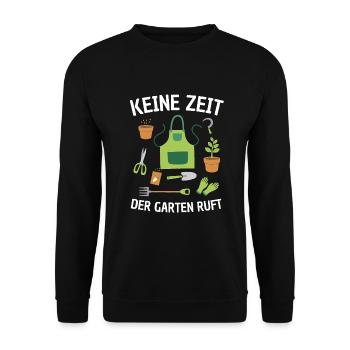 Gärtnerin Gärtner Hobbygärtner Geschenk - Unisex Pullover - Schwarz - Vorne - Alina (178cm) & Michal (187cm)