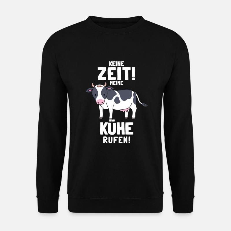 Kühe Kuh Schädel Oberteil Landwirtschaft Geschenke - Unisex Pullover - Schwarz