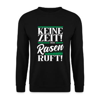 Rasenmäher Rasenpflege Platzwart Rasenflüsterer - Unisex Pullover - Schwarz - Vorne - Alina (178cm) & Michal (187cm)