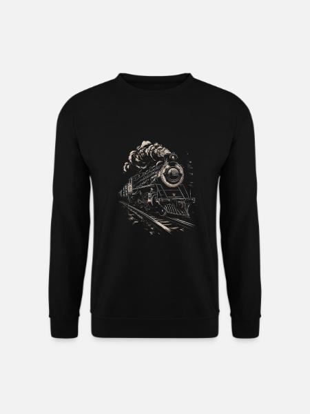 Locomotive à vapeur Locomotive à vapeur Eisebahner locomotive cadeau - Sweat-shirt Unisexe - noir