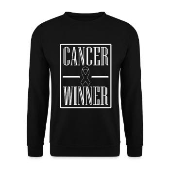 Monat Des Bewusstseins Für Krebsgewinner - Unisex Pullover - Schwarz - Vorne - Alina (178cm) & Michal (187cm)