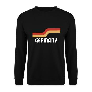 Drapeau rétro Jersey Allemagne - Sweat-shirt Unisexe - noir - Devant - Alina (178cm) & Michal (187cm)