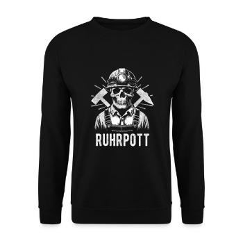 Mining Colliery Ruhr Area Ruhrpott Miners - Unisex Sweatshirt - black - Front - Alina (178cm) & Michal (187cm)