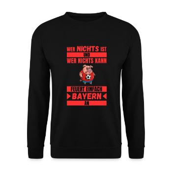 Anti Bayern T-Shirt Ultras Frankfurt T-Shirt - Unisex Pullover - Schwarz - Vorne - Alina (178cm) & Michal (187cm)