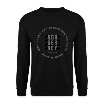 Norderney / Beach / Black Edition - Unisex Sweatshirt - black - Front - Alina (178cm) & Michal (187cm)