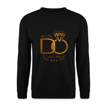 We Still Do Since 1999 20th Wedding Anniversary - Unisex Pullover - Schwarz - Vorne - Alina (178cm) & Michal (187cm)