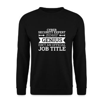 "Génie expert en cybersécurité | Hacker" - Sweat-shirt Unisexe - noir - Devant - Alina (178cm) & Michal (187cm)