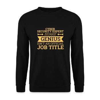 "Génie expert en cybersécurité | Hacker" - Sweat-shirt Unisexe - noir - Devant - Alina (178cm) & Michal (187cm)
