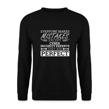 « Cyber Security Expert Perfect | Hackers » - Sweat-shirt Unisexe - noir - Devant - Alina (178cm) & Michal (187cm)