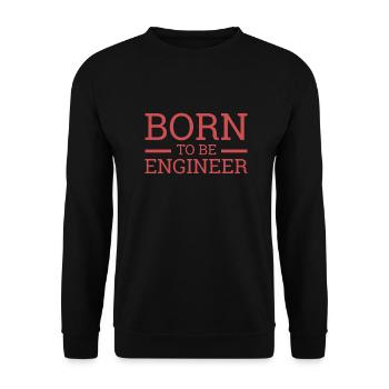 « Ingénieur Born | Ingénieur » - Sweat-shirt Unisexe - noir - Devant - Alina (178cm) & Michal (187cm)