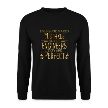 « Ingénieur Perfect | Ingénieur » - Sweat-shirt Unisexe - noir - Devant - Alina (178cm) & Michal (187cm)