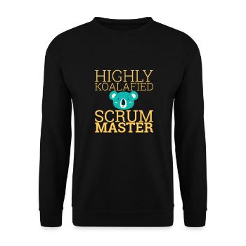 « Scrum Master Koalafied | » Scrum Master" » - Sweat-shirt Unisexe - noir - Devant - Alina (178cm) & Michal (187cm)