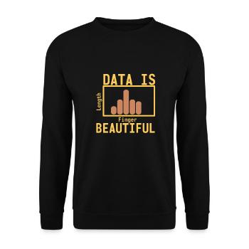 "Data Beautiful Data Science | Data Scientist" - Unisex Sweatshirt - black - Front - Alina (178cm) & Michal (187cm)