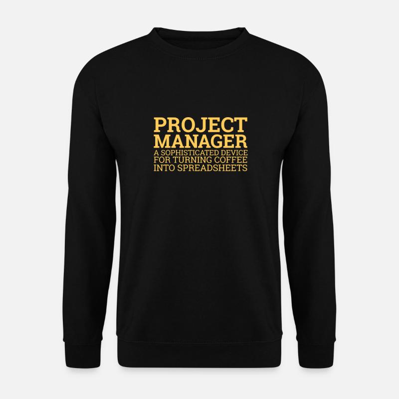 "Project Manager Spreadsheet | Project Manager" - Unisex Pullover - Schwarz