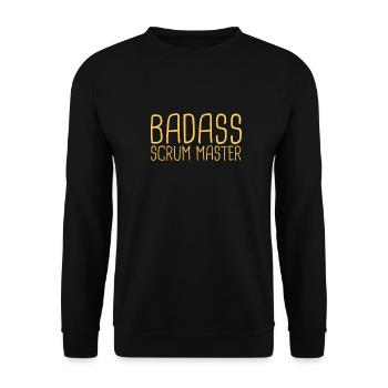 « Scrum Master Badass | » Scrum Master" » - Sweat-shirt Unisexe - noir - Devant - Alina (178cm) & Michal (187cm)