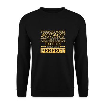 "Computer Science Expert Perfect | Computer Science" - Unisex Sweatshirt - black - Front - Alina (178cm) & Michal (187cm)