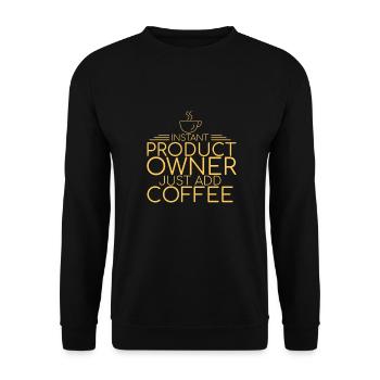 "Product Owner Coffee | "Scrum Master"" - Unisex Pullover - Schwarz - Vorne - Alina (178cm) & Michal (187cm)