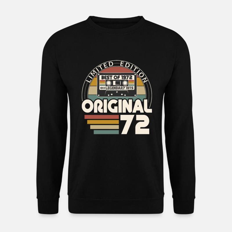 Jahrgang 1972 Retro Vintage Geburtstag - Unisex Pullover - Schwarz