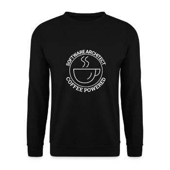 "Software Architect Coffee | Software Architektur" - Unisex Pullover - Schwarz - Vorne - Alina (178cm) & Michal (187cm)