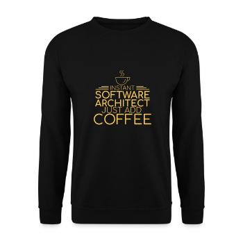 "Software Architect Coffee | Software Architektur" - Unisex Pullover - Schwarz - Vorne - Alina (178cm) & Michal (187cm)