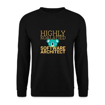 Software Architect Koalafied|Software Architektur - Unisex Pullover - Schwarz - Vorne - Alina (178cm) & Michal (187cm)