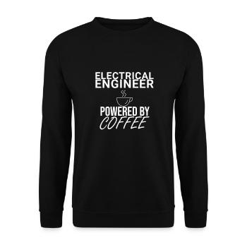 "Electrical Engineer Coffee | Electrical Engineering" - Unisex Sweatshirt - black - Front - Alina (178cm) & Michal (187cm)