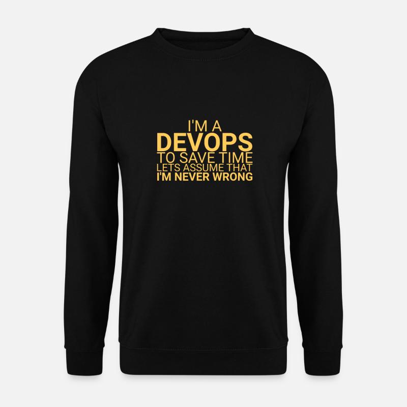 "DevOps Time | Softwareentwicklung" - Unisex Pullover - Schwarz