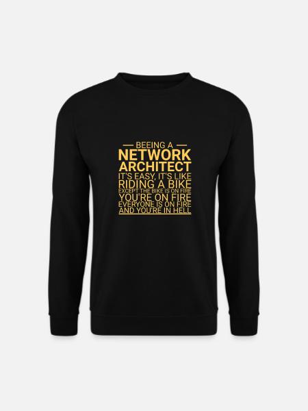 « Architecte réseau Hell | Réseau » - Sweat-shirt Unisexe - noir