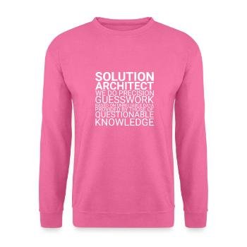 Solution Architect Guesswork|Solution Architecture - Unisex Pullover - Pink - Vorne
