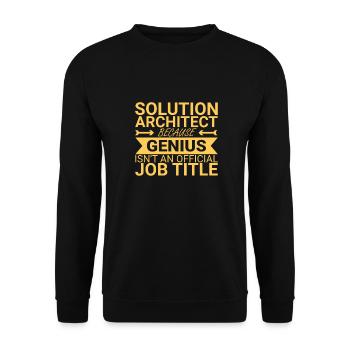 Solution Architect Genius | Solution Architecture - Unisex Pullover - Schwarz - Vorne - Alina (178cm) & Michal (187cm)