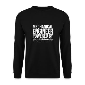 « Ingénieur mécanicien Café | Génie mécanique » - Sweat-shirt Unisexe - noir - Devant - Alina (178cm) & Michal (187cm)