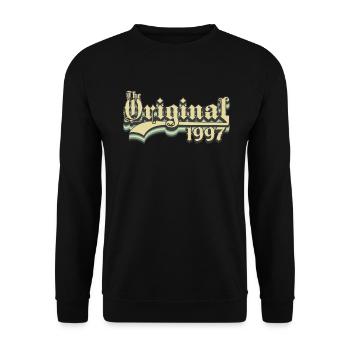 Born in 1997 the original - Unisex Sweatshirt - black - Front - Alina (178cm) & Michal (187cm)