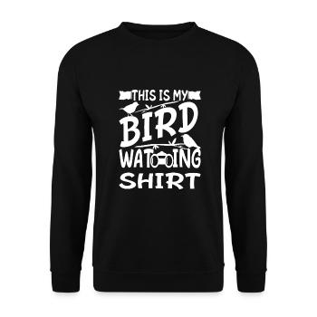 Ornithologist - This Is My Bird Watching Shirt - Unisex Sweatshirt - black - Front - Alina (178cm) & Michal (187cm)