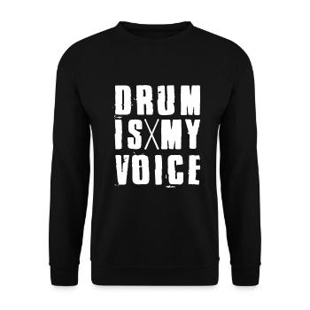 Drum Is My Voice Drumsticks Drummers Gift Idea - Unisex Sweatshirt - black - Front - Alina (178cm) & Michal (187cm)