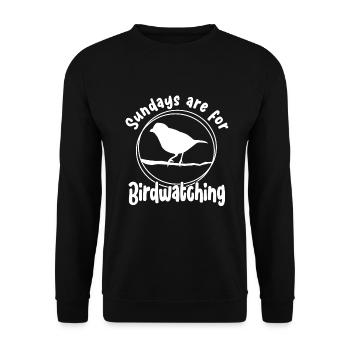 Sundays Are For Bird Watching Gifts - Unisex Pullover - Schwarz - Vorne - Alina (178cm) & Michal (187cm)