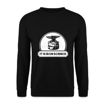 Chanteronnerie Enclume C’est une idée cadeau de science du fer - Sweat-shirt Unisexe - noir - Devant - Alina (178cm) & Michal (187cm)