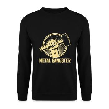 Idée cadeau de forge de forge de gangster en métal - Sweat-shirt Unisexe - noir - Devant - Alina (178cm) & Michal (187cm)
