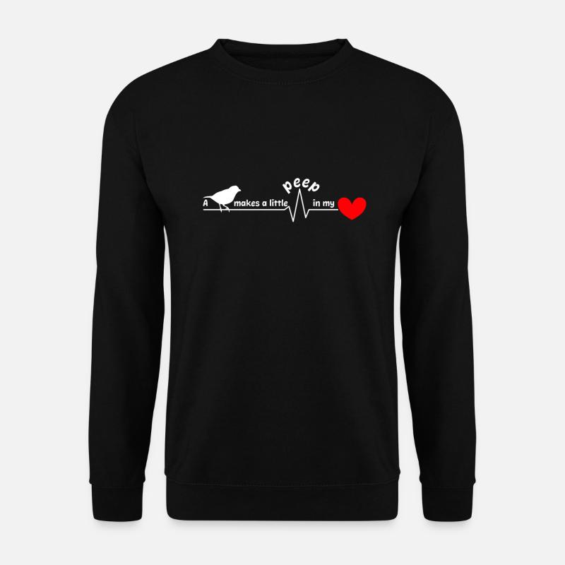 Ornithologist Bird Makes A Piep In My Heart Beart - Unisex Pullover - Schwarz