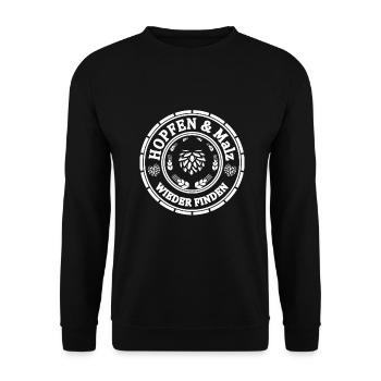 Hops and malt find beer lovers saying again - Unisex Sweatshirt - black - Front - Alina (178cm) & Michal (187cm)