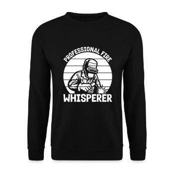 Soudage professionnel de murmure d’incendie Métallurgiste - Sweat-shirt Unisexe - noir - Devant - Alina (178cm) & Michal (187cm)