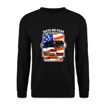 N’ayez pas peur Le camionneur de déchets est ici Camionneur de déchets - Sweat-shirt Unisexe - noir - Devant - Alina (178cm) & Michal (187cm)