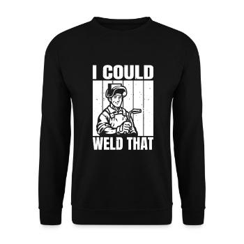 Je pourrais souder ces cadeaux de soudage - Sweat-shirt Unisexe - noir - Devant - Alina (178cm) & Michal (187cm)