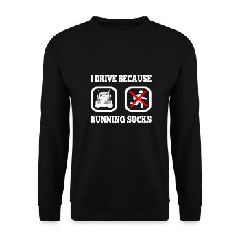 Drôles de dictons de camionnage pour le cadeau de l’amoureux des chauffeurs de camion - Sweat-shirt Unisexe - noir - Devant - Alina (178cm) & Michal (187cm)