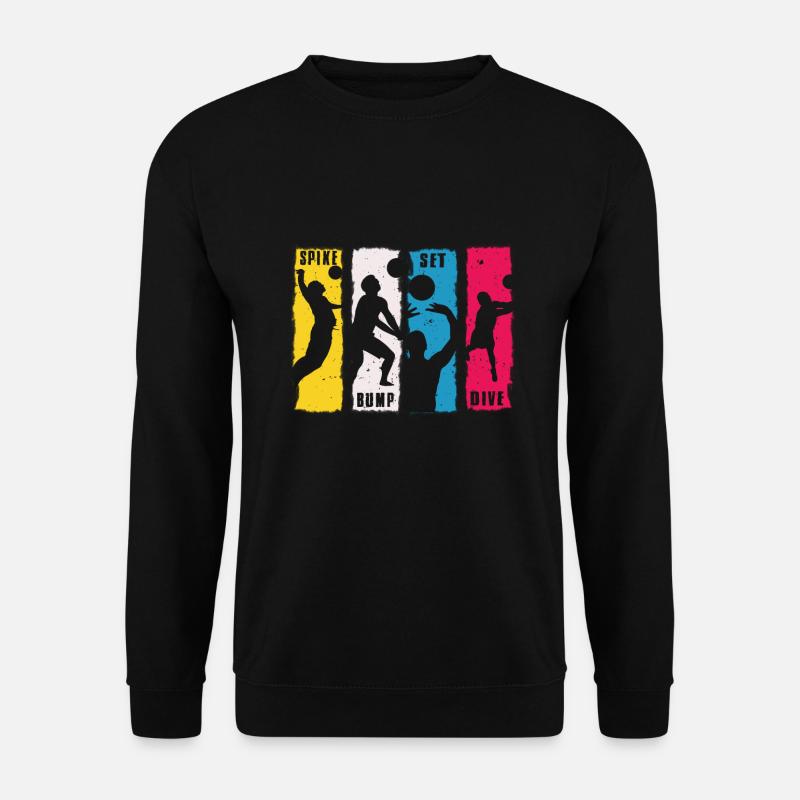 Spike Bump Set Dive Volleyball Design gift - Unisex Pullover - Schwarz