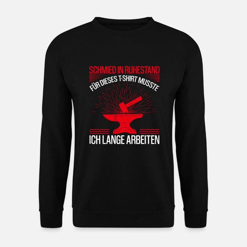 Schmied Ruhestand Spruch Geschenkidee - Unisex Pullover - Schwarz