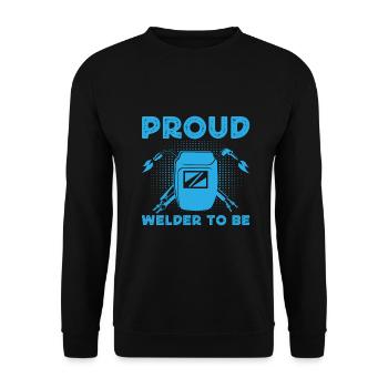 Proud Welder To Be - Silhouette de métallurgiste - Sweat-shirt Unisexe - noir - Devant - Alina (178cm) & Michal (187cm)