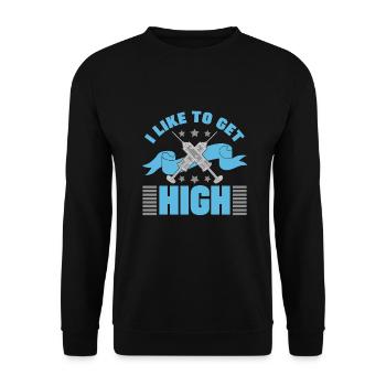 I Like To Get High Nurse Anesthetist Gift Idea - Unisex Sweatshirt - black - Front - Alina (178cm) & Michal (187cm)