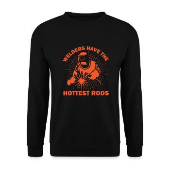 Les soudeurs ont la silhouette de soudeur de tiges les plus chaudes - Sweat-shirt Unisexe - noir - Devant - Alina (178cm) & Michal (187cm)
