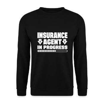 Insurance Agent In Progress Gift Idea - Unisex Pullover - Schwarz - Vorne - Alina (178cm) & Michal (187cm)